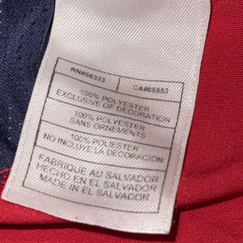 Nike Team USA Red Soccer Jersey Serna #17 Mens L Polyester Made In El Salvador - Picture 3 of 11